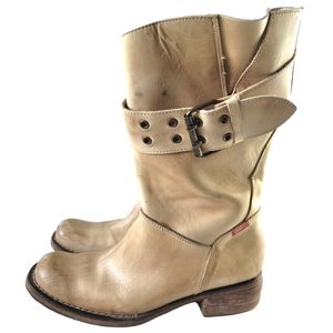 Miss Sixty Distressed Buckle/Harness Boots